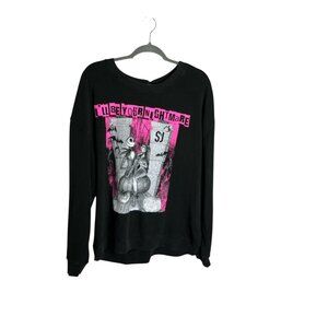 Disney Women Black Ash Jack Skellington Nightmare Before Christmas Sweatshirt XL